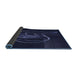 Thickness of Patterned Black Rug, pat2739blu