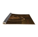 Thickness of Patterned Dark Bronze Brown Rug, pat2739org