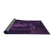 Thickness of Patterned Purple Rug, pat2739pur