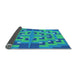 Thickness of Patterned Blue Rug, pat274lblu