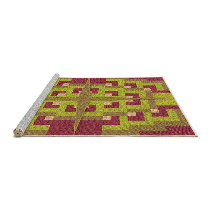 Sideview of Machine Washable Transitional Red Rug, wshpat274org