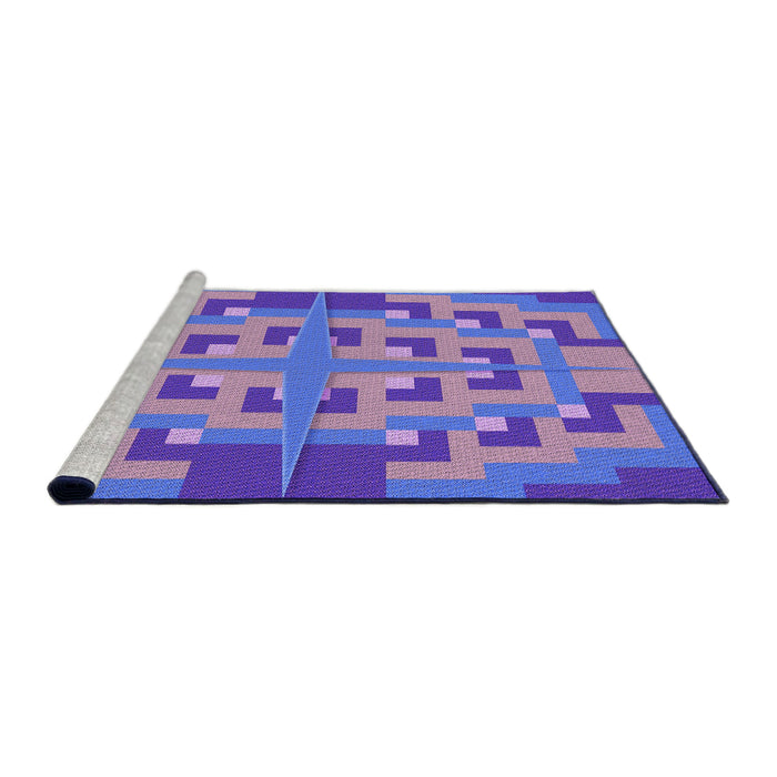 Sideview of Machine Washable Transitional Purple Mimosa Purple Rug, wshpat274pur