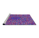 Sideview of Machine Washable Transitional Dark Magenta Purple Rug, wshpat2740pur