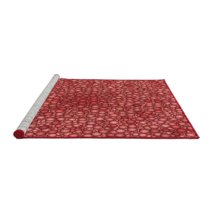 Sideview of Machine Washable Transitional Red Rug, wshpat2740rd