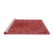 Sideview of Machine Washable Transitional Red Rug, wshpat2740rd