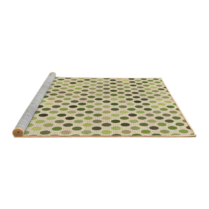 Sideview of Machine Washable Transitional Khaki Gold Rug, wshpat2741brn