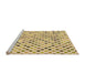 Sideview of Machine Washable Transitional Khaki Gold Rug, wshpat2741org