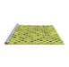 Sideview of Machine Washable Transitional Pistachio Green Rug, wshpat2741yw