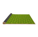 Thickness of Patterned Dark Lime Green Rug, pat2742yw