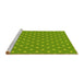 Sideview of Machine Washable Transitional Dark Lime Green Rug, wshpat2742yw