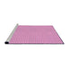 Sideview of Machine Washable Transitional Pastel Purple Pink Rug, wshpat2743pur