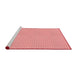 Sideview of Machine Washable Transitional Pastel Pink Rug, wshpat2743rd