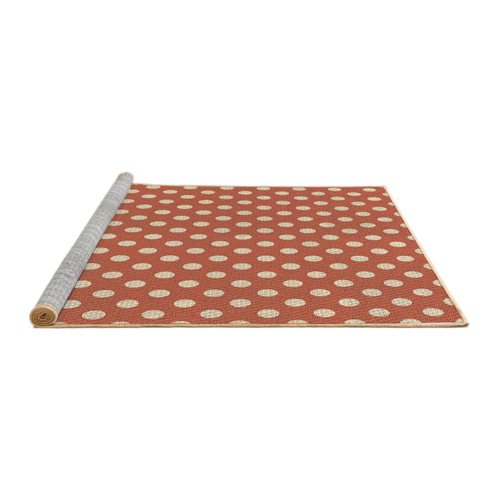 Sideview of Machine Washable Transitional Brown Sand Brown Rug, wshpat2744brn