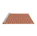 Sideview of Machine Washable Transitional Brown Sand Brown Rug, wshpat2744brn