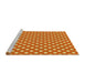 Sideview of Machine Washable Transitional Orange Rug, wshpat2744yw