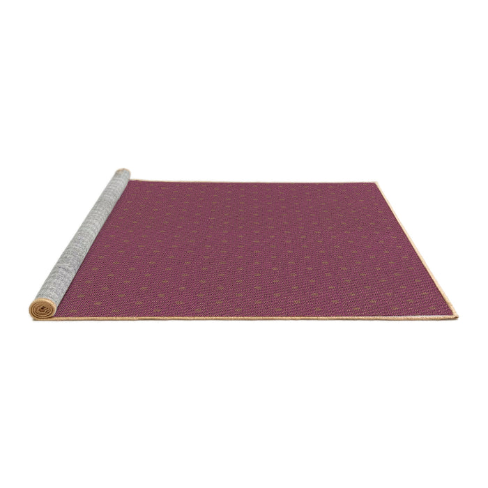 Sideview of Machine Washable Transitional Red Rug, wshpat2745brn
