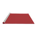 Sideview of Machine Washable Transitional Red Rug, wshpat2745rd