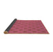 Thickness of Patterned Red Rug, pat2747brn