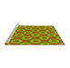 Sideview of Machine Washable Transitional Pistachio Green Rug, wshpat2748yw