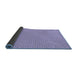 Thickness of Patterned Medium Slate Blue Rug, pat2749blu