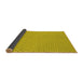 Thickness of Patterned Orange Gold Rug, pat2749yw