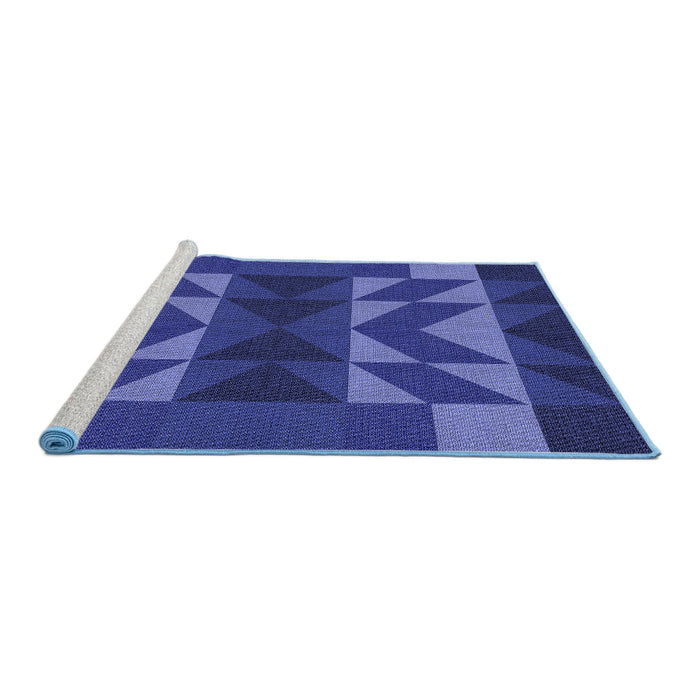 Sideview of Machine Washable Transitional Denim Dark Blue Rug, wshpat275blu