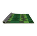 Thickness of Patterned Dark Forest Green Rug, pat275grn