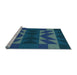 Sideview of Machine Washable Transitional Blue Ivy Blue Rug, wshpat275lblu