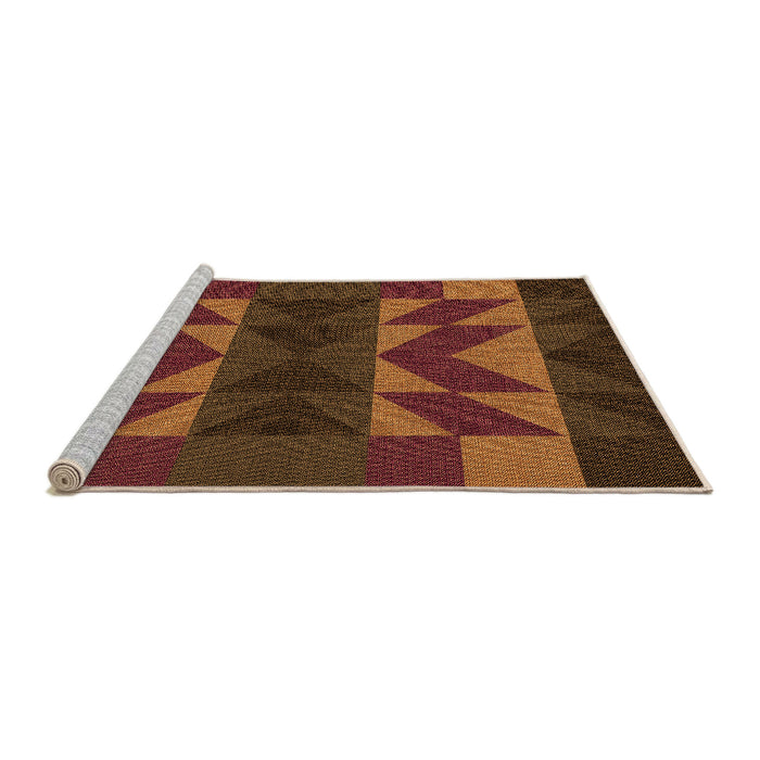 Sideview of Machine Washable Transitional Sedona Brown Rug, wshpat275org