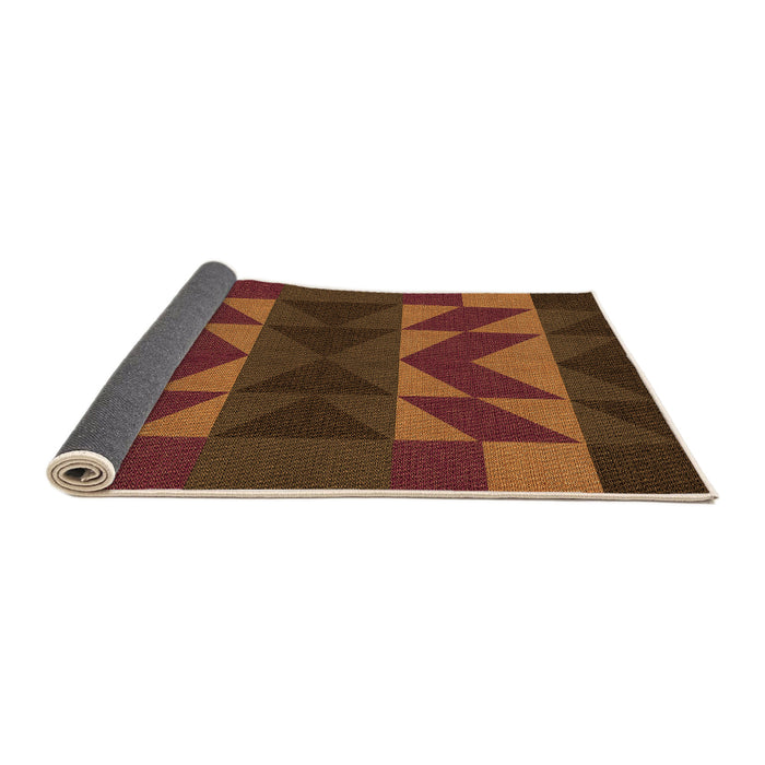 Thickness of Patterned Sedona Brown Rug, pat275org