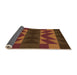 Thickness of Patterned Sedona Brown Rug, pat275org