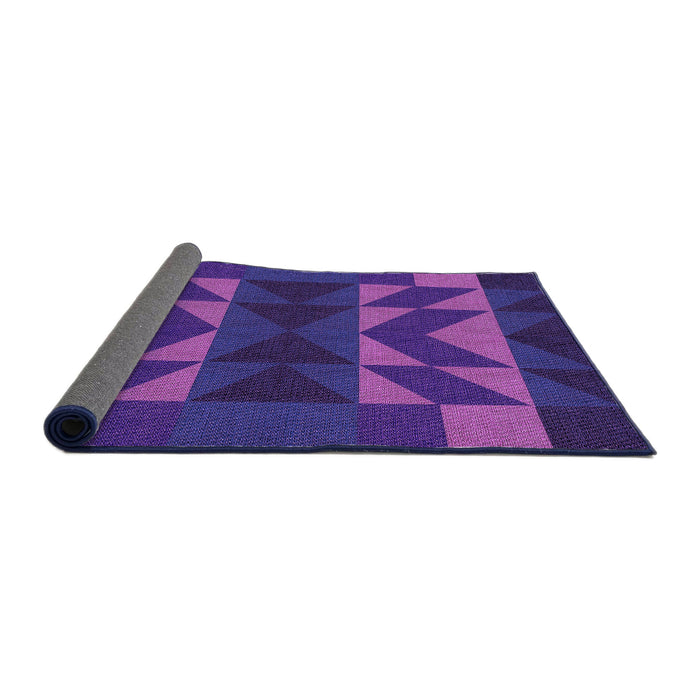 Thickness of Patterned Purple Plum Purple Rug, pat275pur
