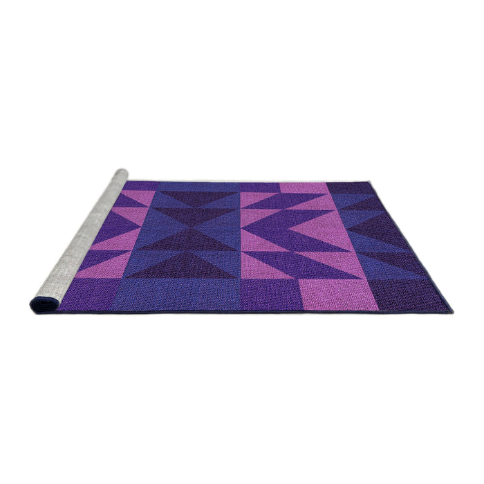 Sideview of Machine Washable Transitional Purple Plum Purple Rug, wshpat275pur