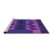 Sideview of Machine Washable Transitional Purple Plum Purple Rug, wshpat275pur