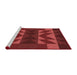 Sideview of Machine Washable Transitional Cranberry Red Rug, wshpat275rd