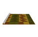 Sideview of Machine Washable Transitional Night Red Rug, wshpat275yw