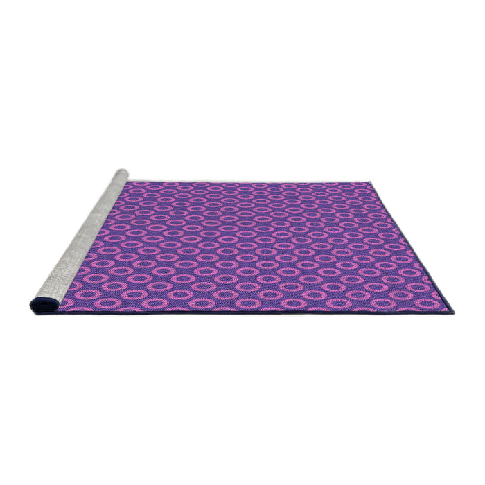 Sideview of Machine Washable Transitional Blue Violet Purple Rug, wshpat2750pur