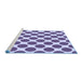 Sideview of Machine Washable Transitional Bright Grape Purple Rug, wshpat2751blu