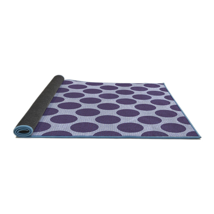 Thickness of Patterned Bright Grape Purple Rug, pat2751blu