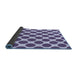Thickness of Patterned Bright Grape Purple Rug, pat2751blu