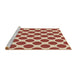 Sideview of Machine Washable Transitional Red Rug, wshpat2751brn