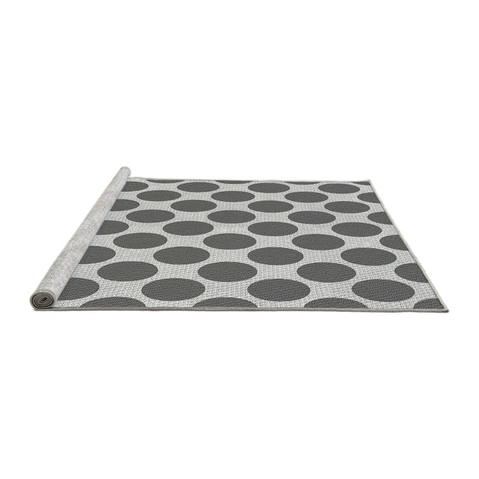 Sideview of Machine Washable Transitional Ash Gray Rug, wshpat2751gry