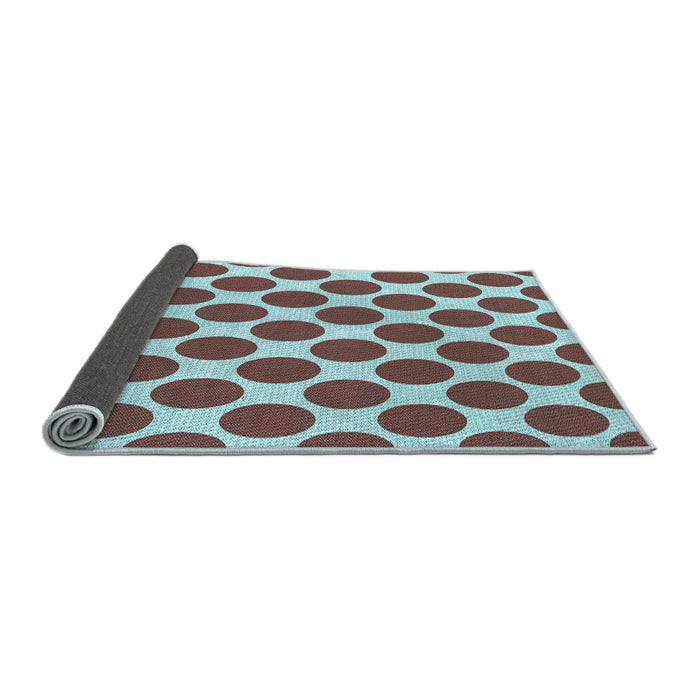Thickness of Patterned Blue Rug, pat2751lblu