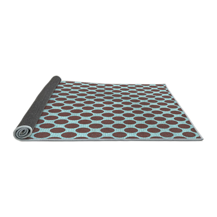 Thickness of Patterned Blue Rug, pat2752lblu