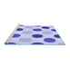 Sideview of Machine Washable Transitional Periwinkle Purple Rug, wshpat2753blu