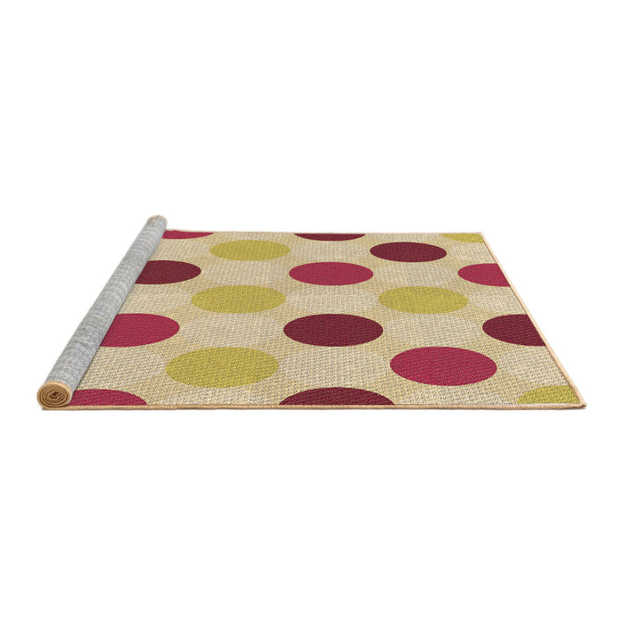 Sideview of Machine Washable Transitional Orange Rug, wshpat2753brn