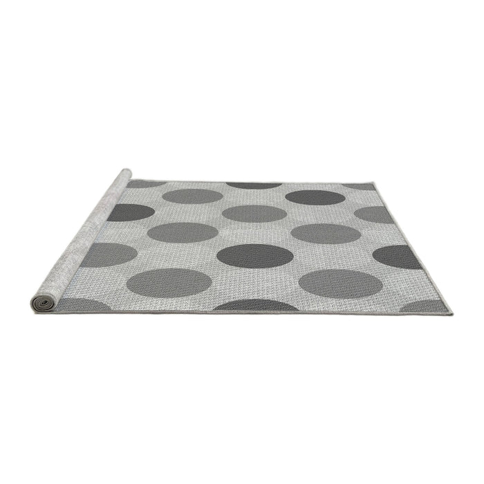 Sideview of Machine Washable Transitional Gray Rug, wshpat2753gry