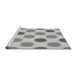 Sideview of Machine Washable Transitional Gray Rug, wshpat2753gry