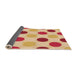 Thickness of Patterned Bright Orange Rug, pat2753org