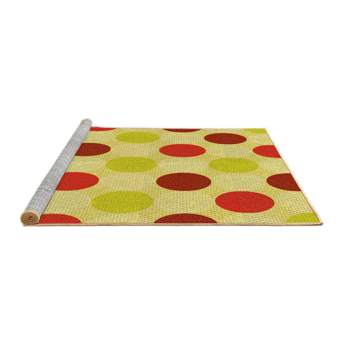 Sideview of Machine Washable Transitional Orange Rug, wshpat2753yw